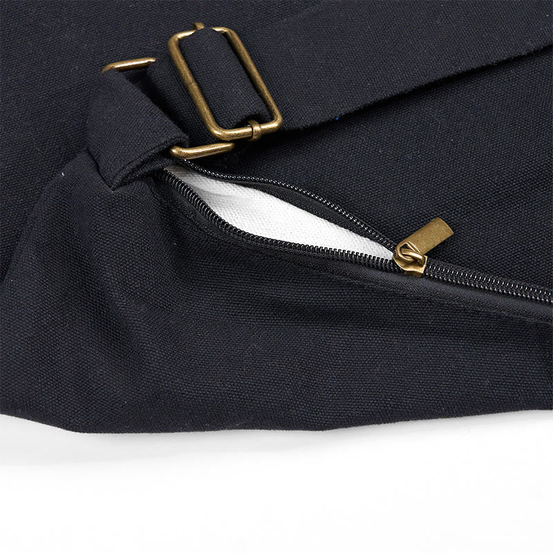 Buddha Stones Black Red Pink Geometry Pattern Cotton Crossbody Bag Shoulder Bag - image 6