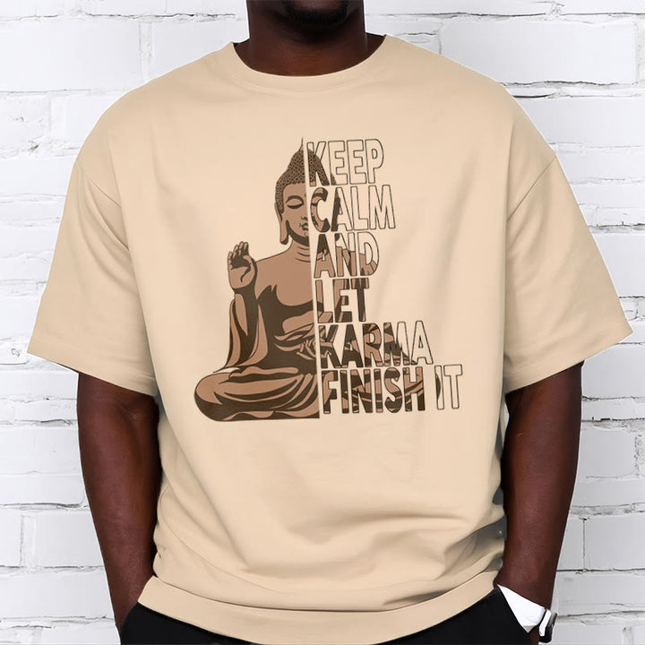 Buddha Stones KEEP CALM AND LET KARMA FINISH IT Tee T-shirt - image 8