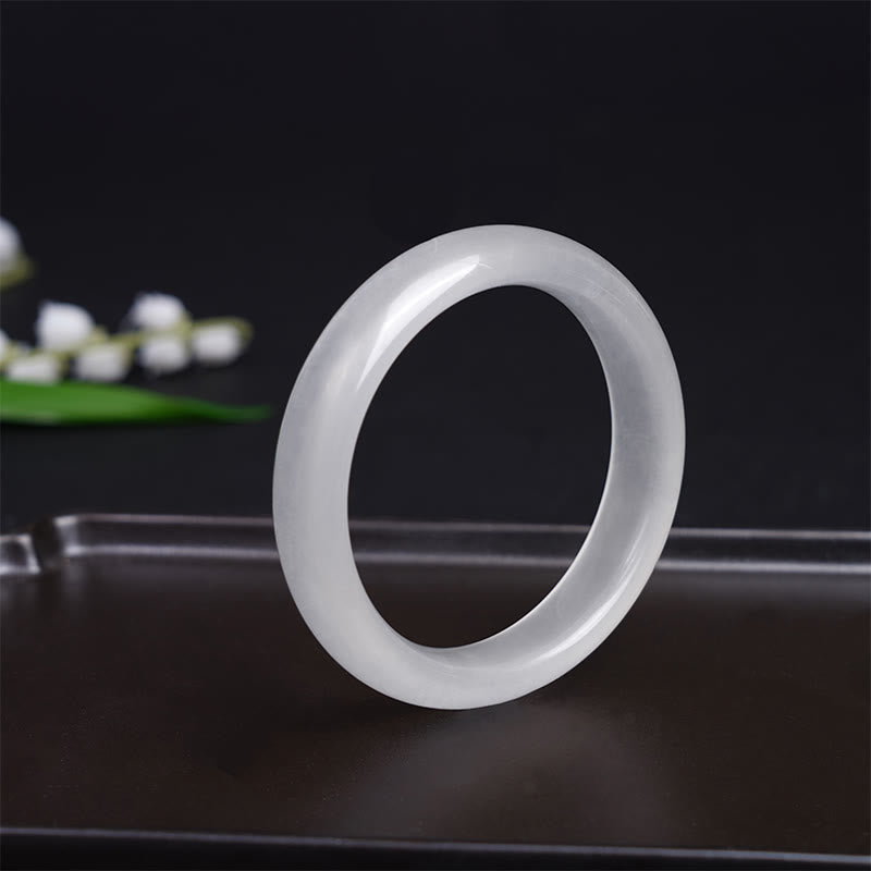 Buddha Stones Natural Golden Silk Jade Wealth Luck Bracelet Bangle - image 1