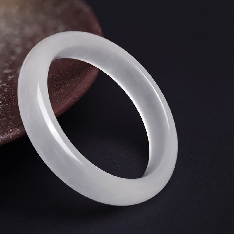 Buddha Stones Natural Golden Silk Jade Wealth Luck Bracelet Bangle - 64mm - image 0