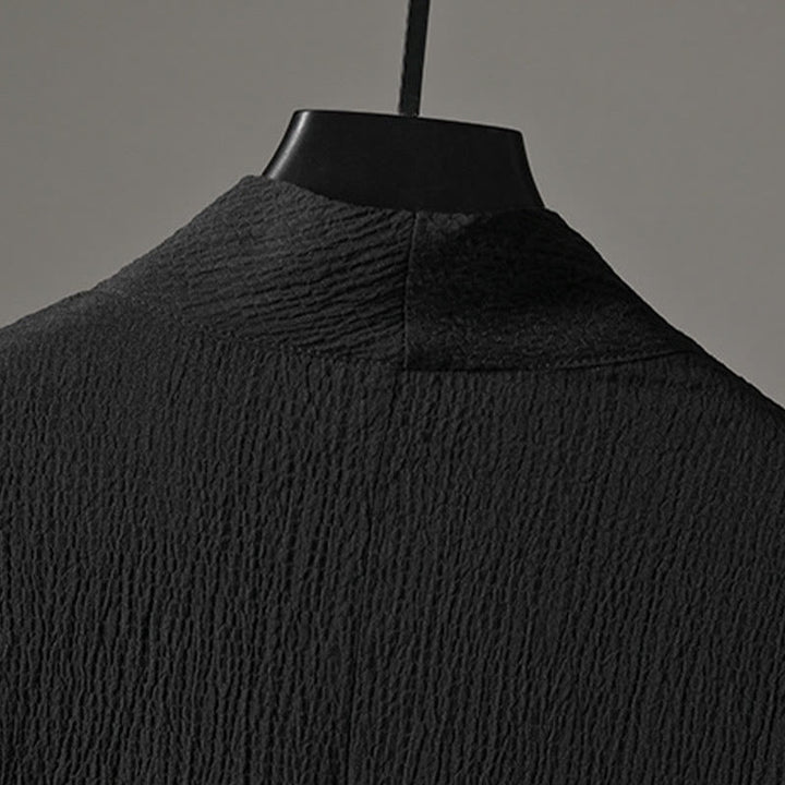 Buddha Stones Casual V-Neck Three Quarter Sleeve Men's Shirt - image 9