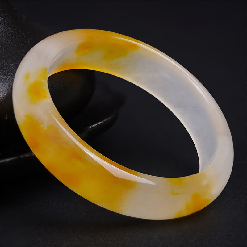 Buddha Stones Yellow Chalcedony Harmony Positivity Bracelet Bangle - image 3