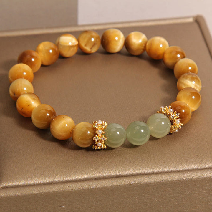 Buddha Stones Tiger Eye Jade Courage Bracelet - Tiger Eye (Wrist Circumference: 15-19cm) - image 0