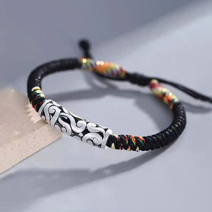 Buddha Stones Copper Auspicious Clouds Luck String Bracelet - image 1