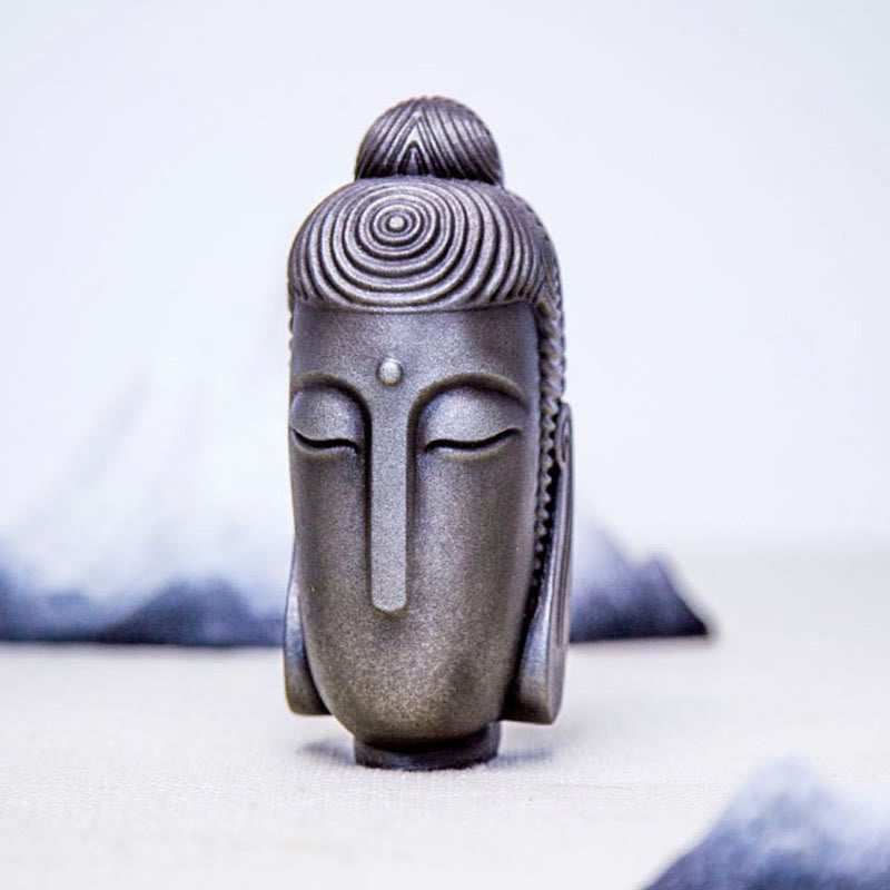 Buddha Stones Closed Eyes Meditating Buddha Iron Powder Rust Cast Resin Statue Home Decoration - image 21