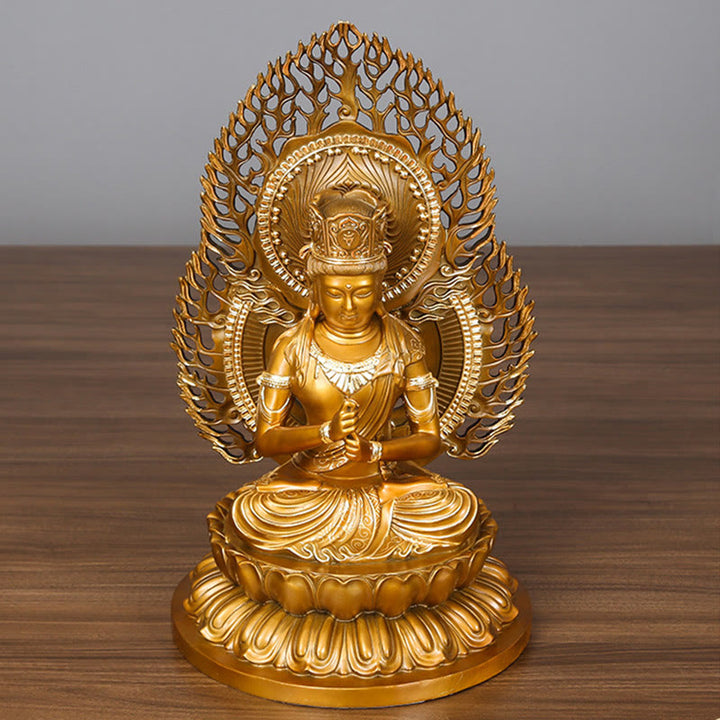 Buddha Stones Tathagata Buddha Figurine Serenity Copper Statue Home Offering Decoration - image 10
