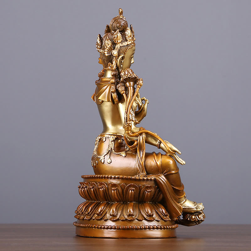 Buddha Stones Bodhisattva Green Tara Figurine Protection Brass Copper Statue Home Offering Decoration - image 10