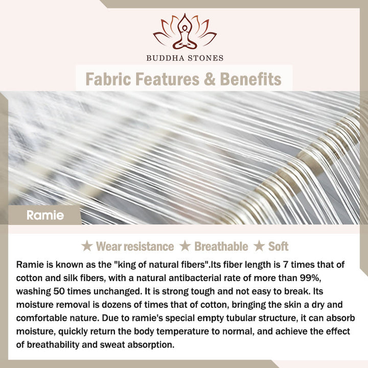 Buddha Stones Causal Half Sleeve Ramie Linen Cotton T-shirt Tee - image 6