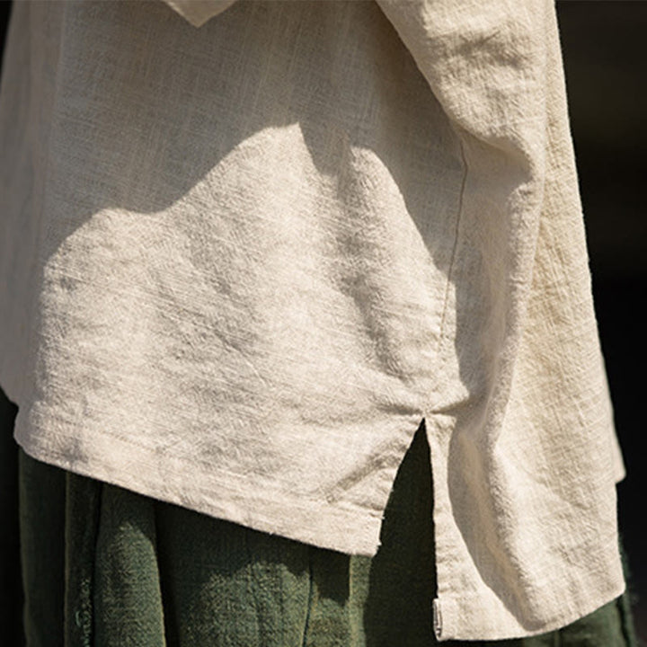 Buddha Stones Causal Half Sleeve Ramie Linen Cotton T-shirt Tee - image 28