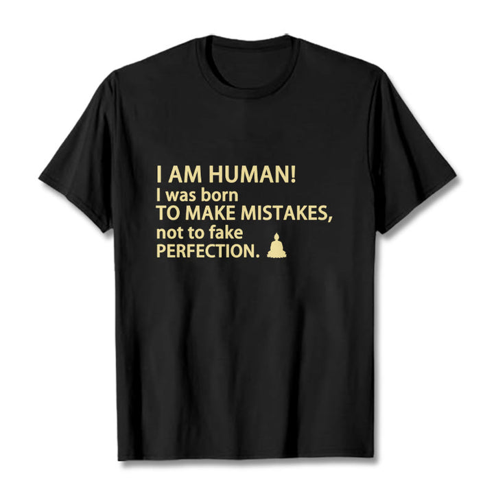 Buddha Stones I Am Human Tee T-shirt - Black - 2XL - image 0