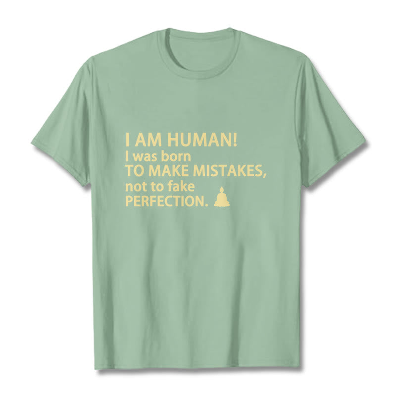 Buddha Stones I Am Human Tee T-shirt - Pale Green - 2XL - image 15