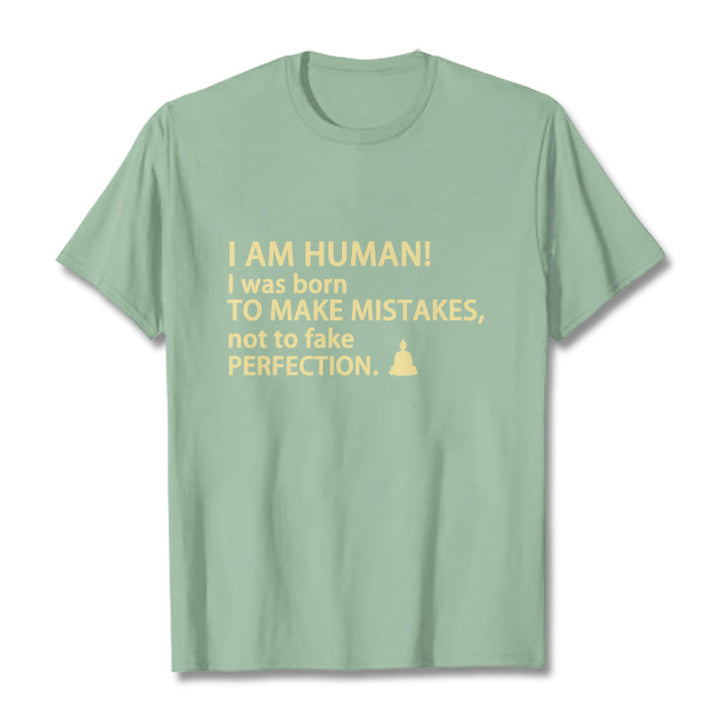Buddha Stones I Am Human Tee T-shirt - Pale Green - 2XL - image 15
