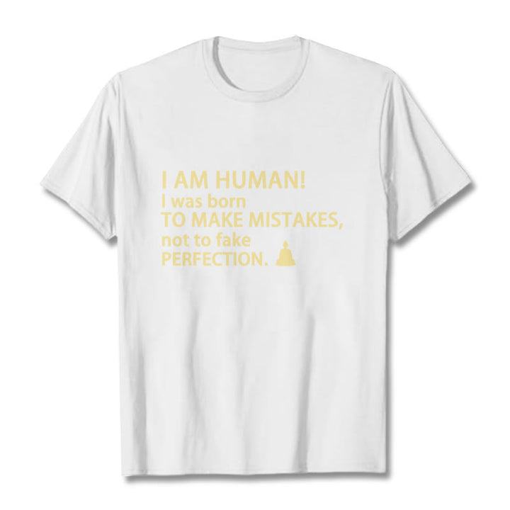 Buddha Stones I Am Human Tee T-shirt - White - 2XL - image 6