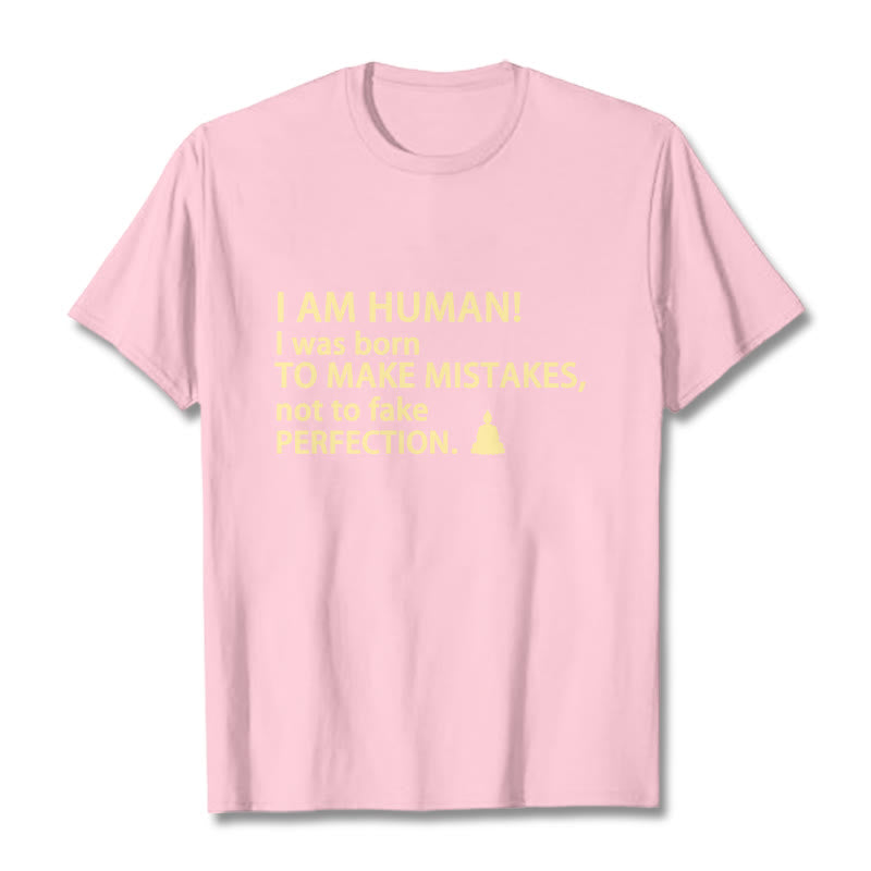 Buddha Stones I Am Human Tee T-shirt - Light Pink - 2XL - image 10