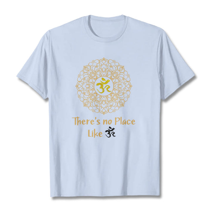 Buddha Stones There Is No Place Like Lotus Tee T-shirt - Light Cyan - 2XL - image 9