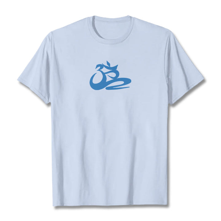 Buddha Stones OM Tee T-shirt - Light Cyan - 2XL - image 12