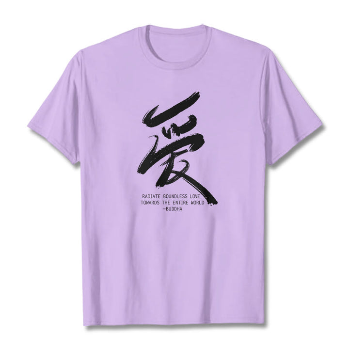 Buddha Stones Ai Radiate Boundless Love Towards The Entire World Tee T-shirt - Plum - 2XL - image 14