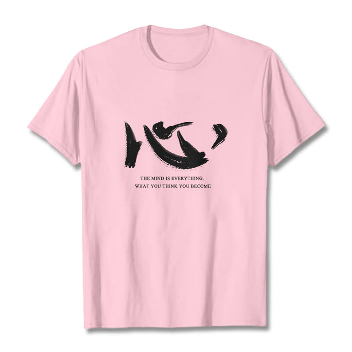 Buddha Stones Xin The Mind Is Everything Tee T-shirt - Light Pink - 2XL - image 10