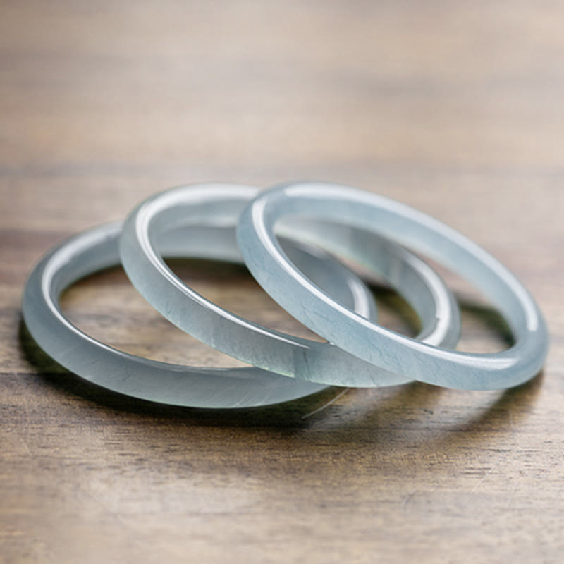 Buddha Stones Natural Aquamarine Serenity Bangle Bracelet - image 13