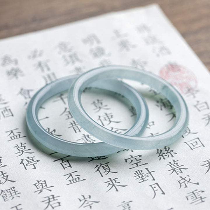 Buddha Stones Natural Aquamarine Serenity Bangle Bracelet - image 19