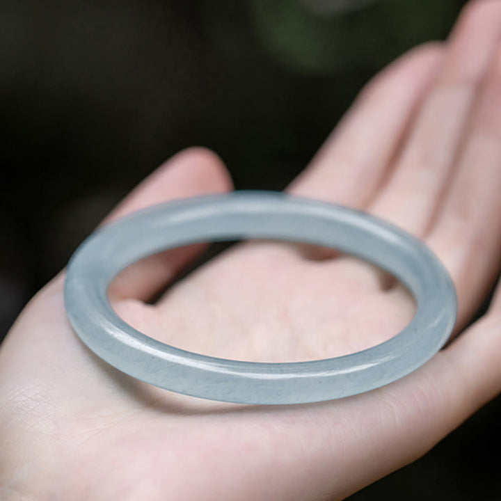 Buddha Stones Natural Aquamarine Serenity Bangle Bracelet - image 12