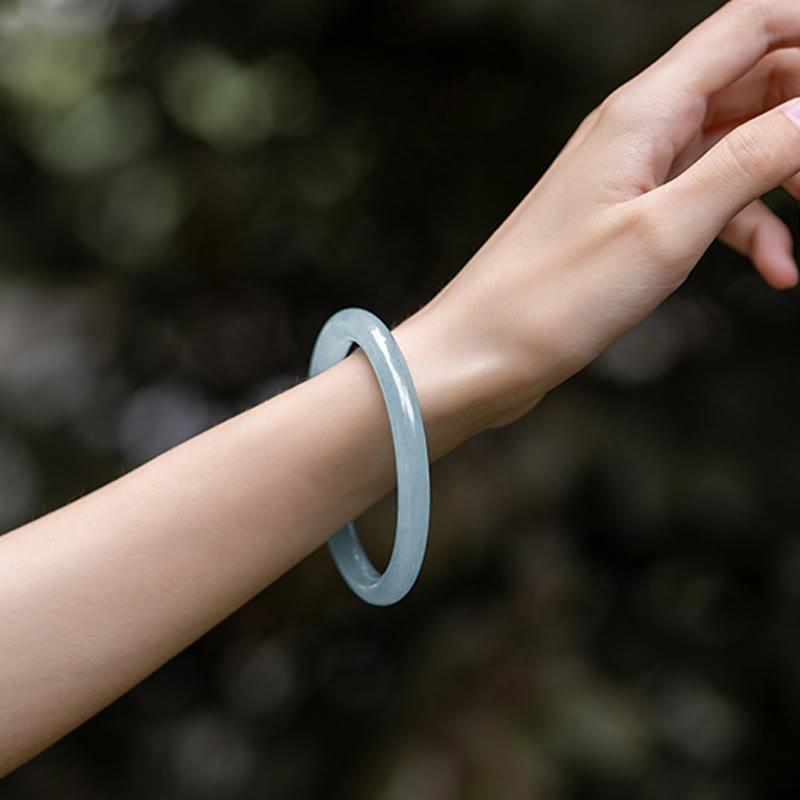 Buddha Stones Natural Aquamarine Serenity Bangle Bracelet - image 3