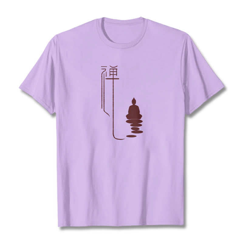 Buddha Stones Zen Buddha Tee T-shirt - Plum - 2XL - image 14