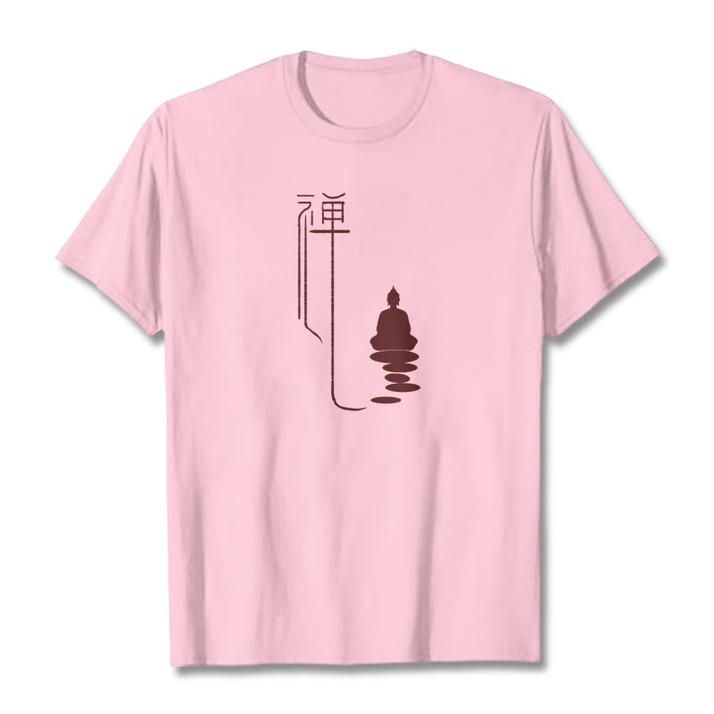Buddha Stones Zen Buddha Tee T-shirt - Light Pink - 2XL - image 11