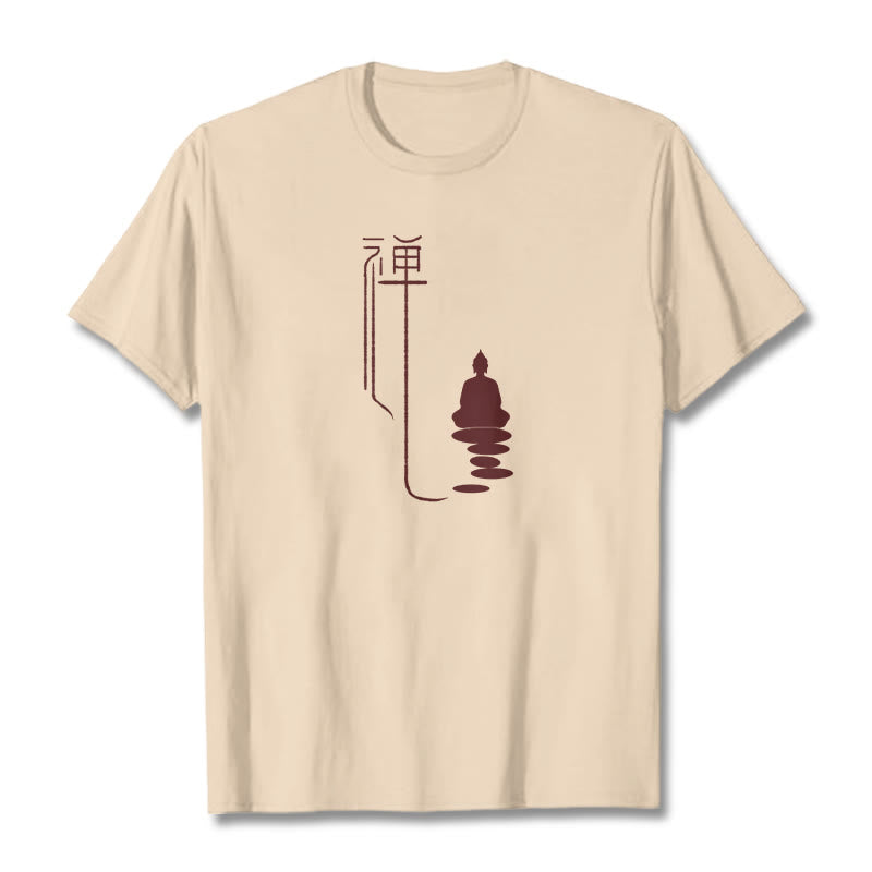 Buddha Stones Zen Buddha Tee T-shirt - Bisque - 2XL - image 0