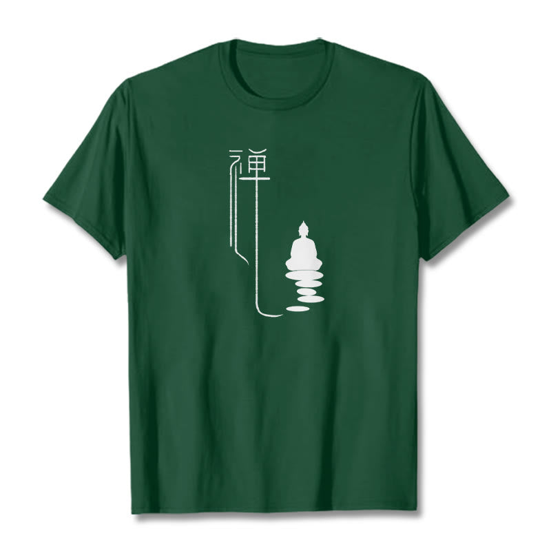 Buddha Stones Zen Buddha Tee T-shirt - Forest Green - 2XL - image 2
