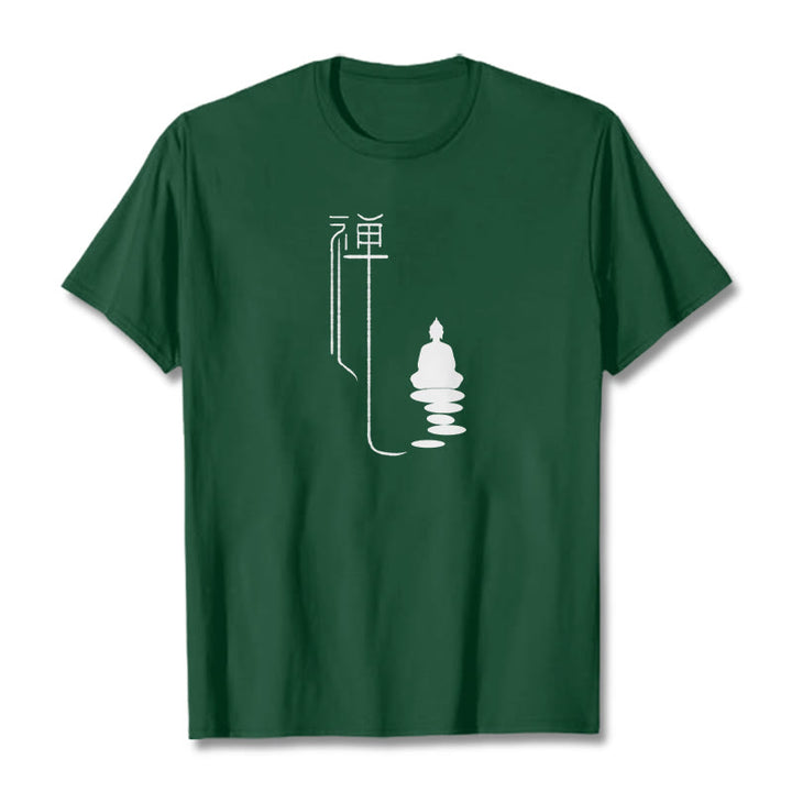 Buddha Stones Zen Buddha Tee T-shirt - Forest Green - 2XL - image 2