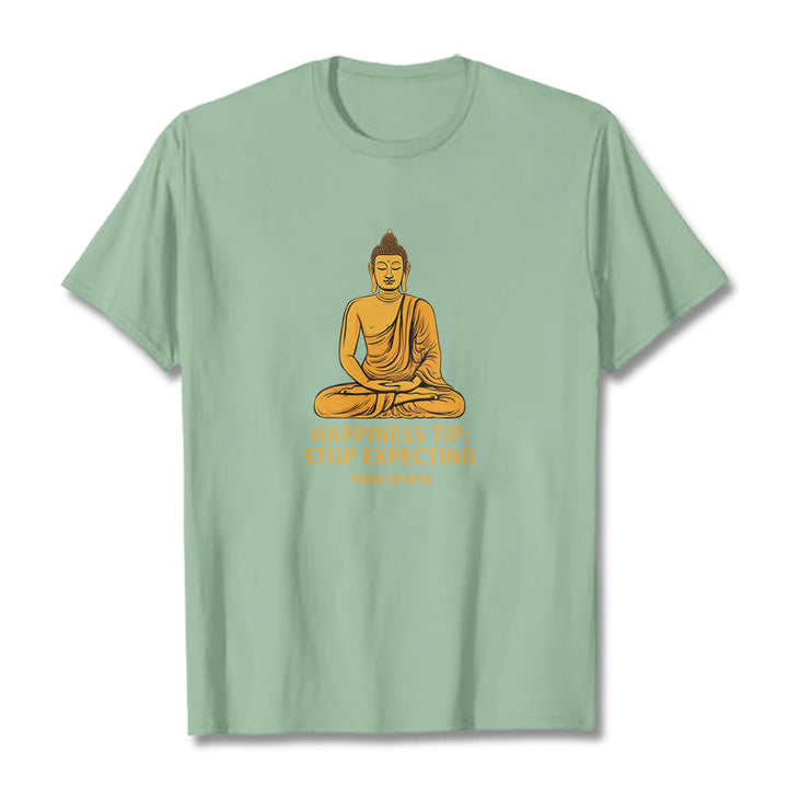 Buddha Stones Stop Expecting From others Buddha Tee T-shirt - Pale Green - 2XL - image 12