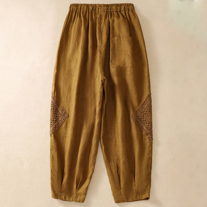 Buddha Stones Summer Women's Cotton Drawstring Harem Pants With Pockets - image 19
