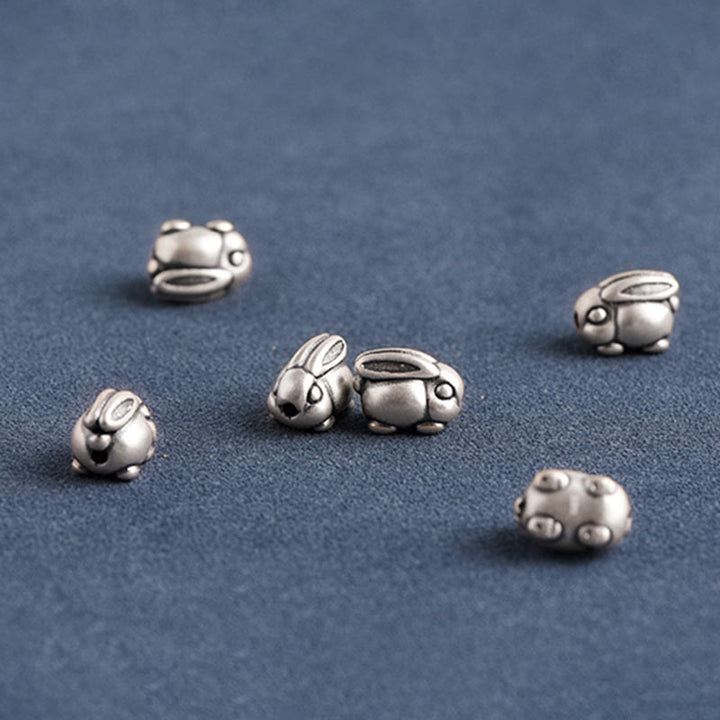 Buddha Stones Handmade 999 Sterling Silver Rabbit Luck Rope Bracelet Anklet - image 26