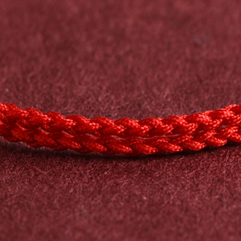 Buddha Stones 999 Gold One Mini Bead Design Handmade Strength Braided Rope Bracelet Anklet - image 9