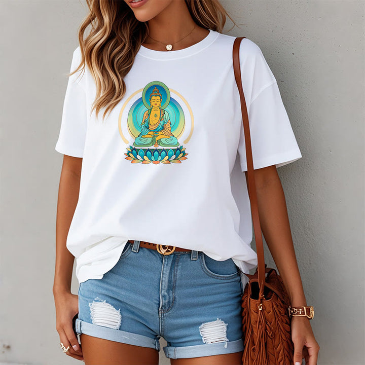 Buddha Stones Lotus Buddha Tee T-shirt - image 4