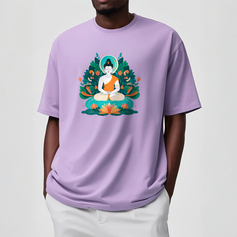 Buddha Stones Flower Grass Lotus Bodhisattva Tee T-shirt - image 16