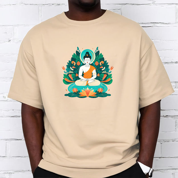 Buddha Stones Flower Grass Lotus Bodhisattva Tee T-shirt - image 10
