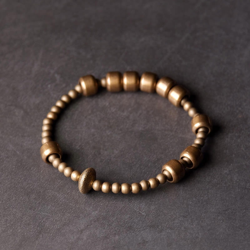 Buddha Stones Vintage Copper Brass Blance Wealth Bracelet - 17-17.6cm - image 0