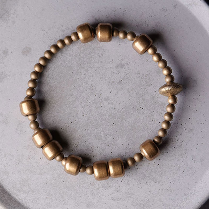 Buddha Stones Vintage Copper Brass Blance Wealth Bracelet - image 2