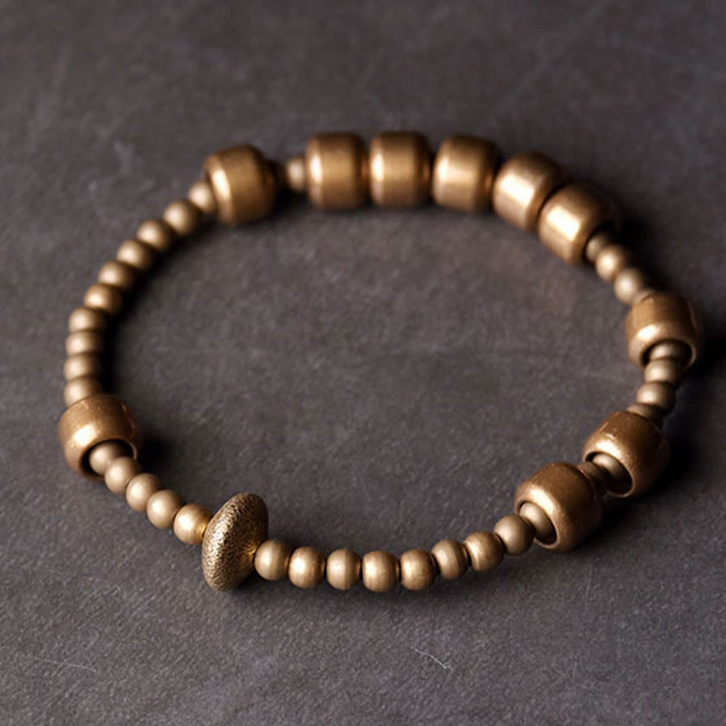 Buddha Stones Vintage Copper Brass Blance Wealth Bracelet - image 7