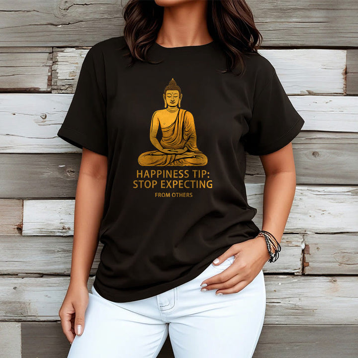 Buddha Stones Stop Expecting From others Buddha Tee T-shirt - image 3