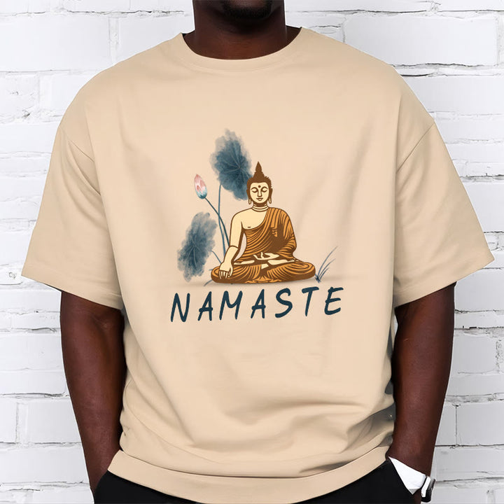 Buddha Stones NAMASTE Buddha Lotus Leaf Tee T-shirt - image 20
