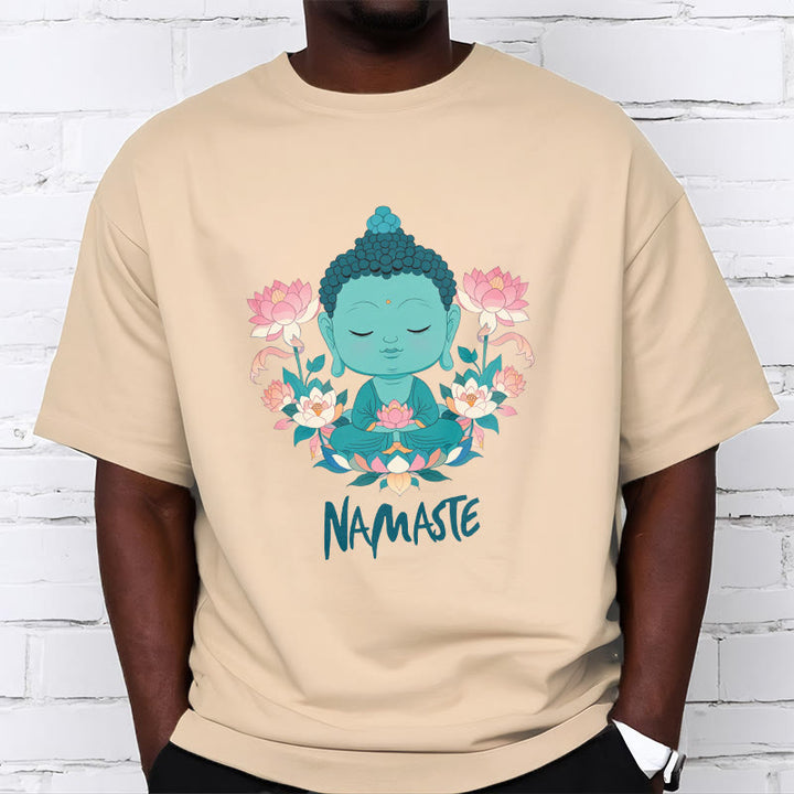 Buddha Stones NAMASTE Buddha Lotus Meditation Tee T-shirt - image 10