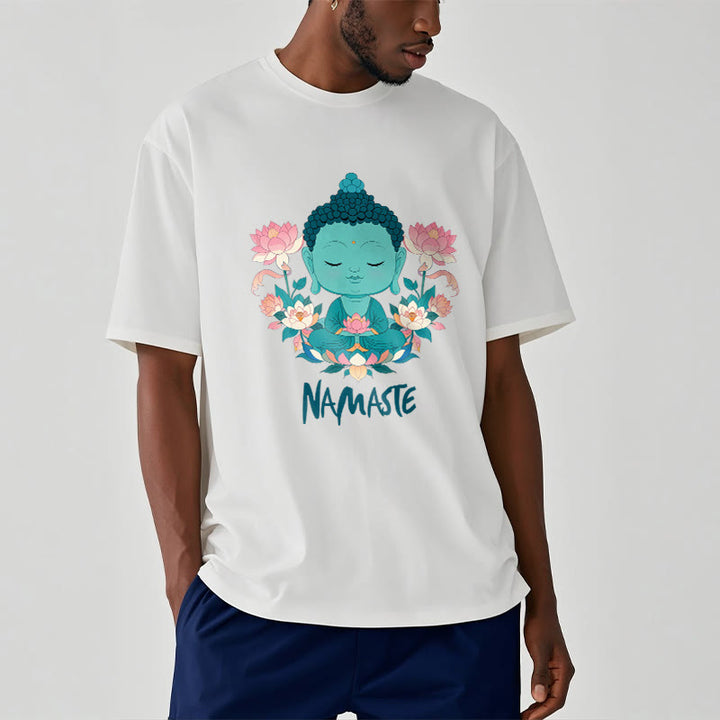 Buddha Stones NAMASTE Buddha Lotus Meditation Tee T-shirt - image 3