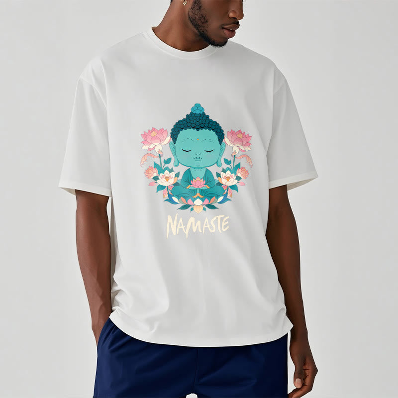 Buddha Stones NAMASTE Buddha Lotus Meditation Tee T-shirt - image 22