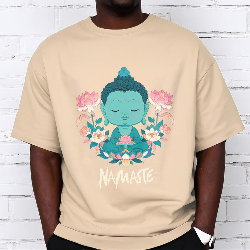 Buddha Stones NAMASTE Buddha Lotus Meditation Tee T-shirt - image 29
