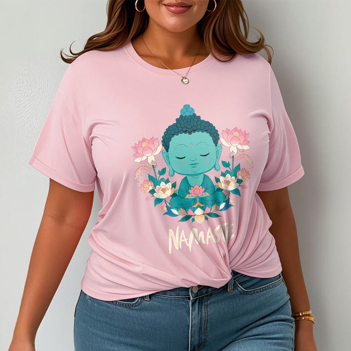Buddha Stones NAMASTE Buddha Lotus Meditation Tee T-shirt - image 20
