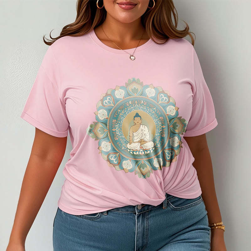 Buddha Stones Mandala Flower Buddha Tee T-shirt - image 14
