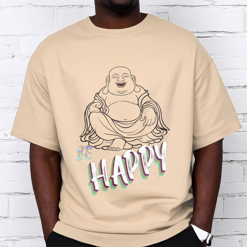Buddha Stones BE HAPPY Laughing Buddha Tee T-shirt - image 9